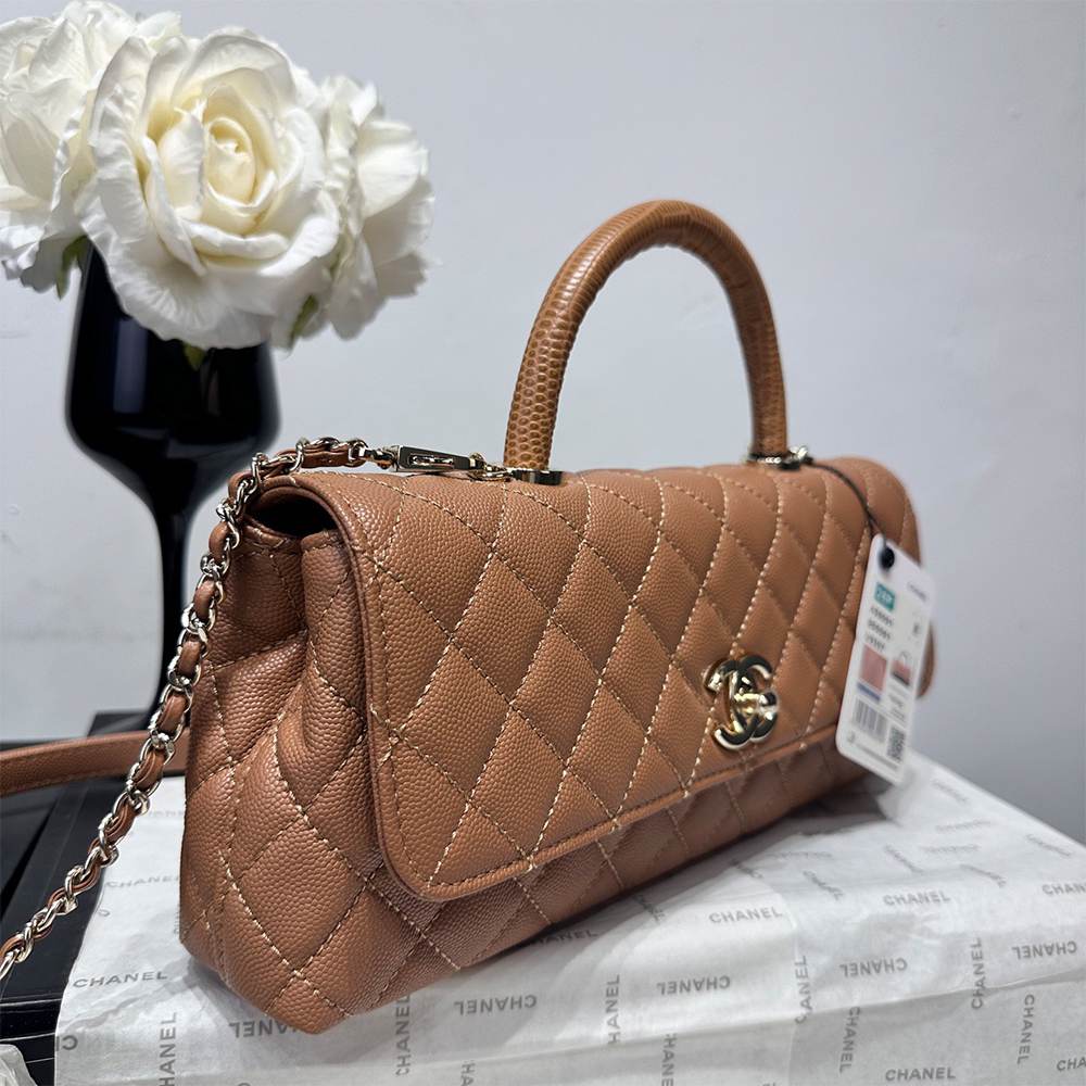 Ch**el Coco Handle Maxi Top Handle Flap Bag(HIGH-END GRADE)