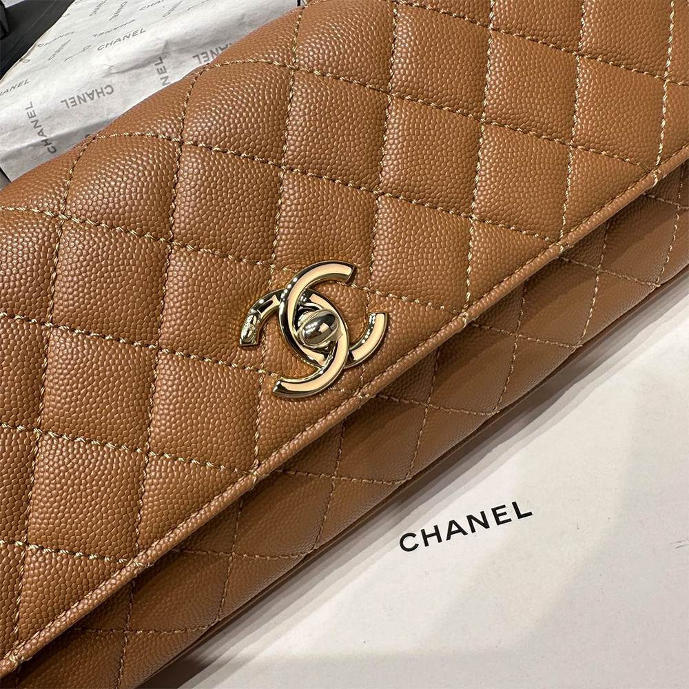 Ch**el Coco Handle Maxi Top Handle Flap Bag(HIGH-END GRADE)