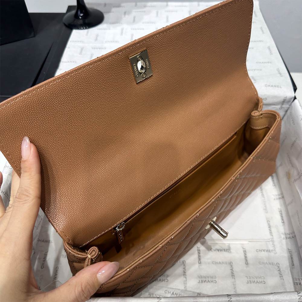 Ch**el Coco Handle Maxi Top Handle Flap Bag(HIGH-END GRADE)