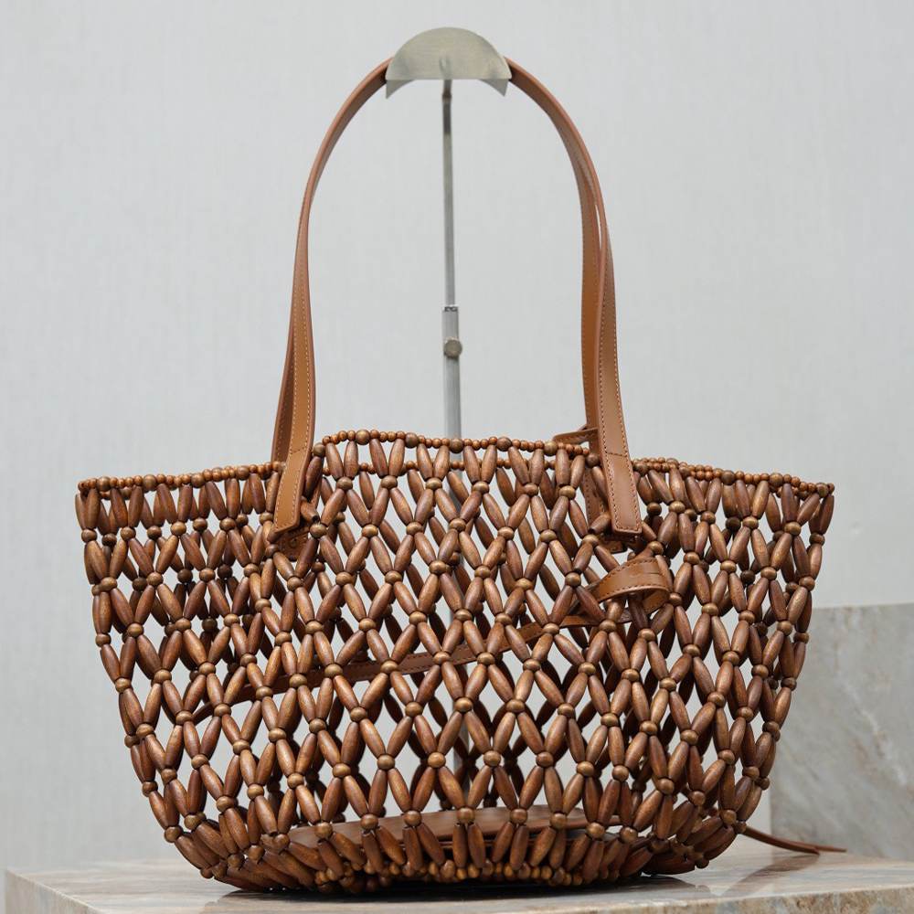 Y51 PANIER small in wood beads(HIGH-END GRADE)
