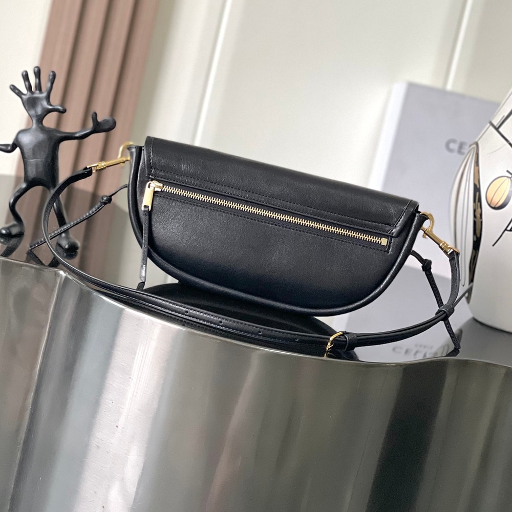 Ce1i*e LITTLE HALFMOON SOFT TRIOMPHE IN S*pPLE SHINY LAMBSKIN(HIGH-END GRADE)