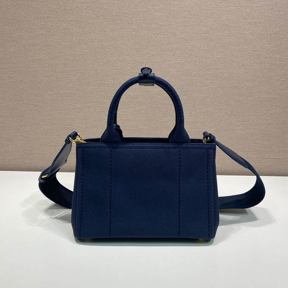 Pra*a Jardinière cotton canvas mini-bag(HIGH-END GRADE)