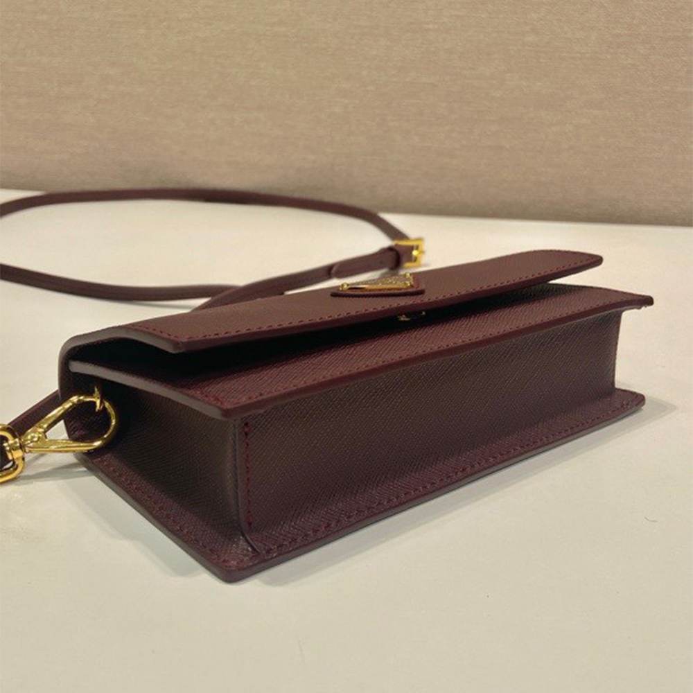 Pra*a Saffiano leather mini-bag(HIGH-END GRADE)