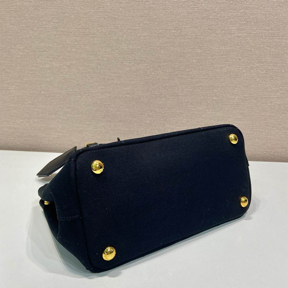 Pra*a Jardinière cotton canvas mini-bag(HIGH-END GRADE)