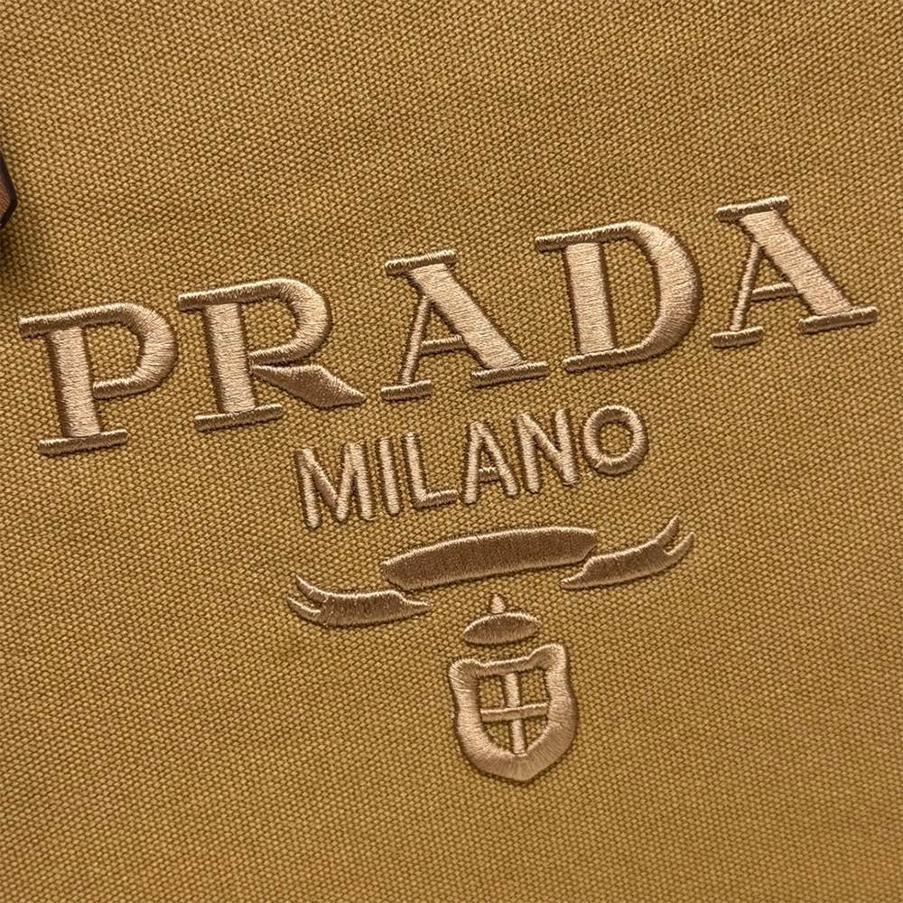 Pra*a Jardinière extra-large cotton canvas tote bag(HIGH-END GRADE)