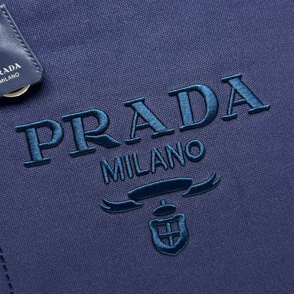 Pra*a Jardinière extra-large cotton canvas tote bag(HIGH-END GRADE)