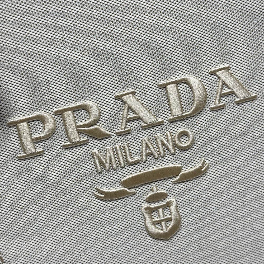 Pra*a Jardinière extra-large cotton canvas tote bag(HIGH-END GRADE)
