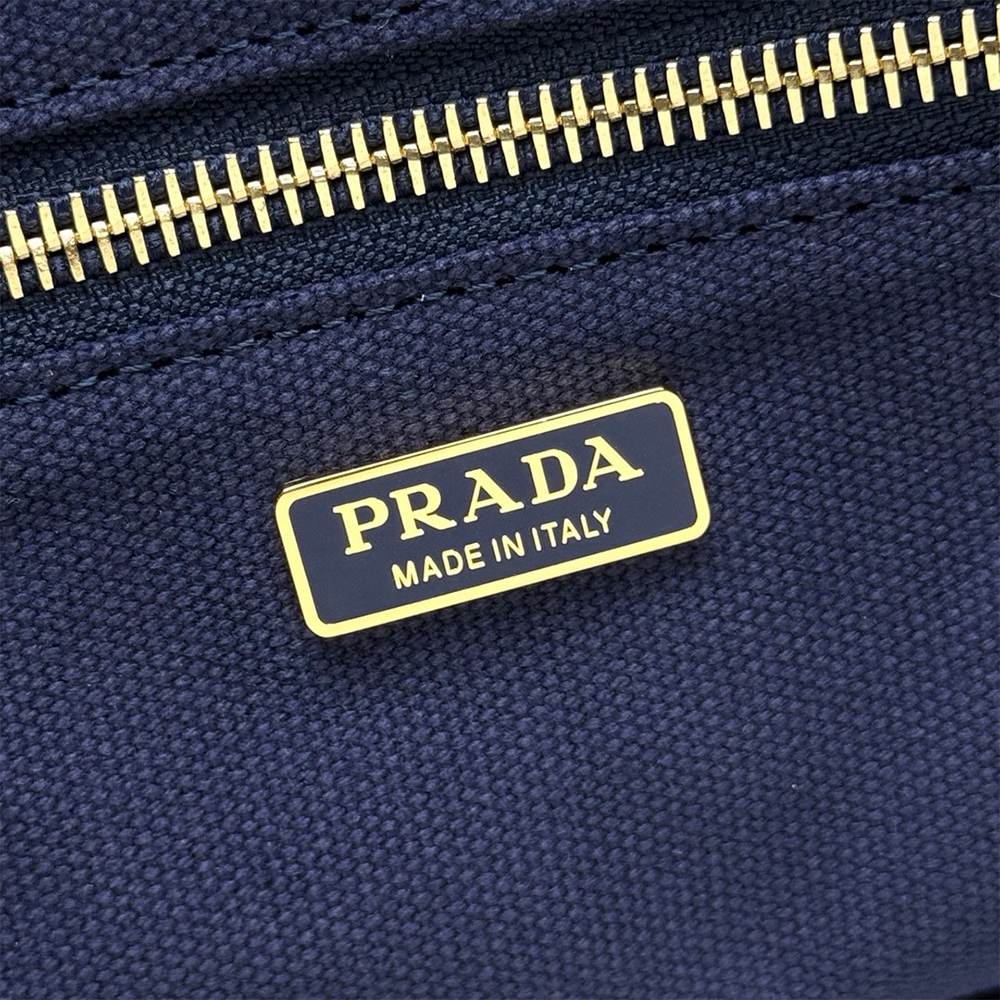 Pra*a Jardinière small cotton canvas handbag(HIGH-END GRADE)