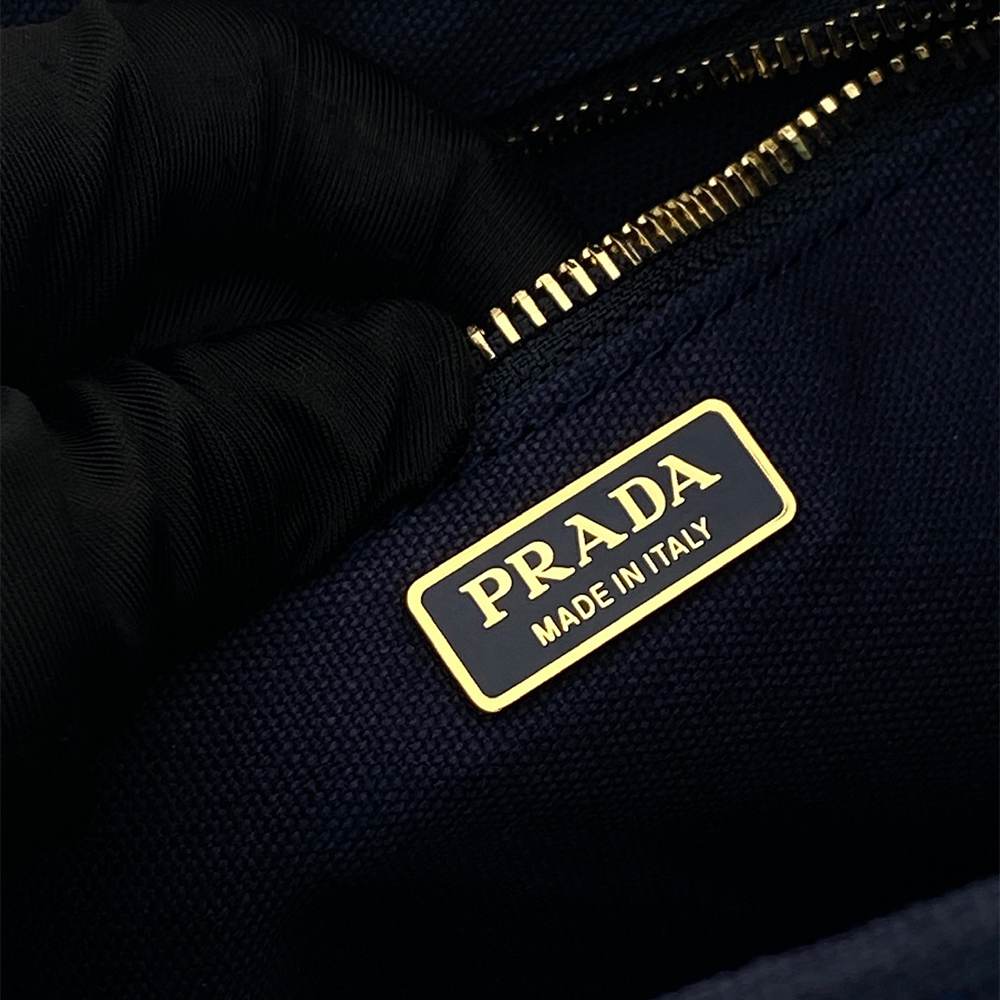 Pra*a Jardinière cotton canvas mini-bag(HIGH-END GRADE)