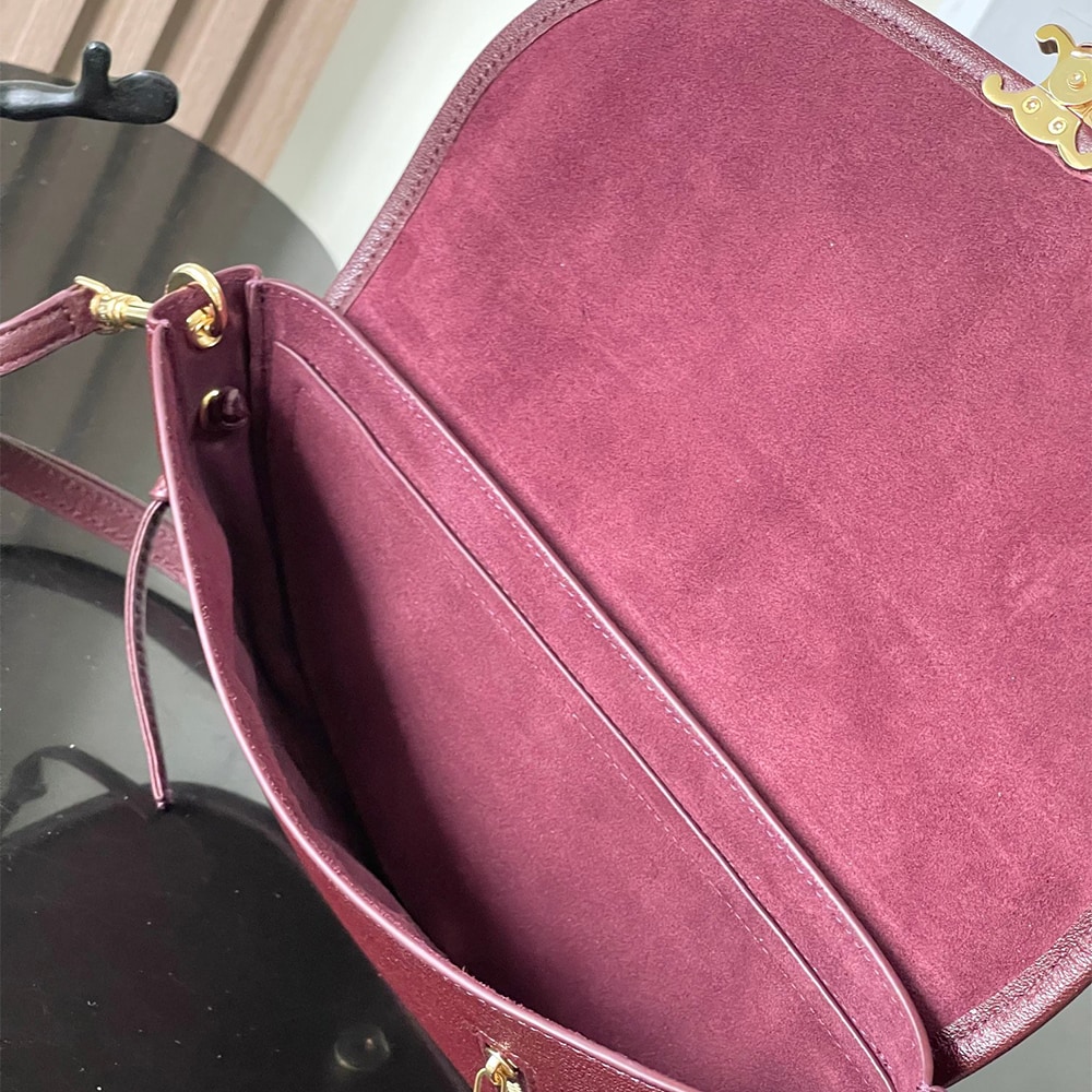 Ce1i*e LITTLE HALFMOON SOFT TRIOMPHE IN S*pPLE SHINY LAMBSKIN(HIGH-END GRADE)
