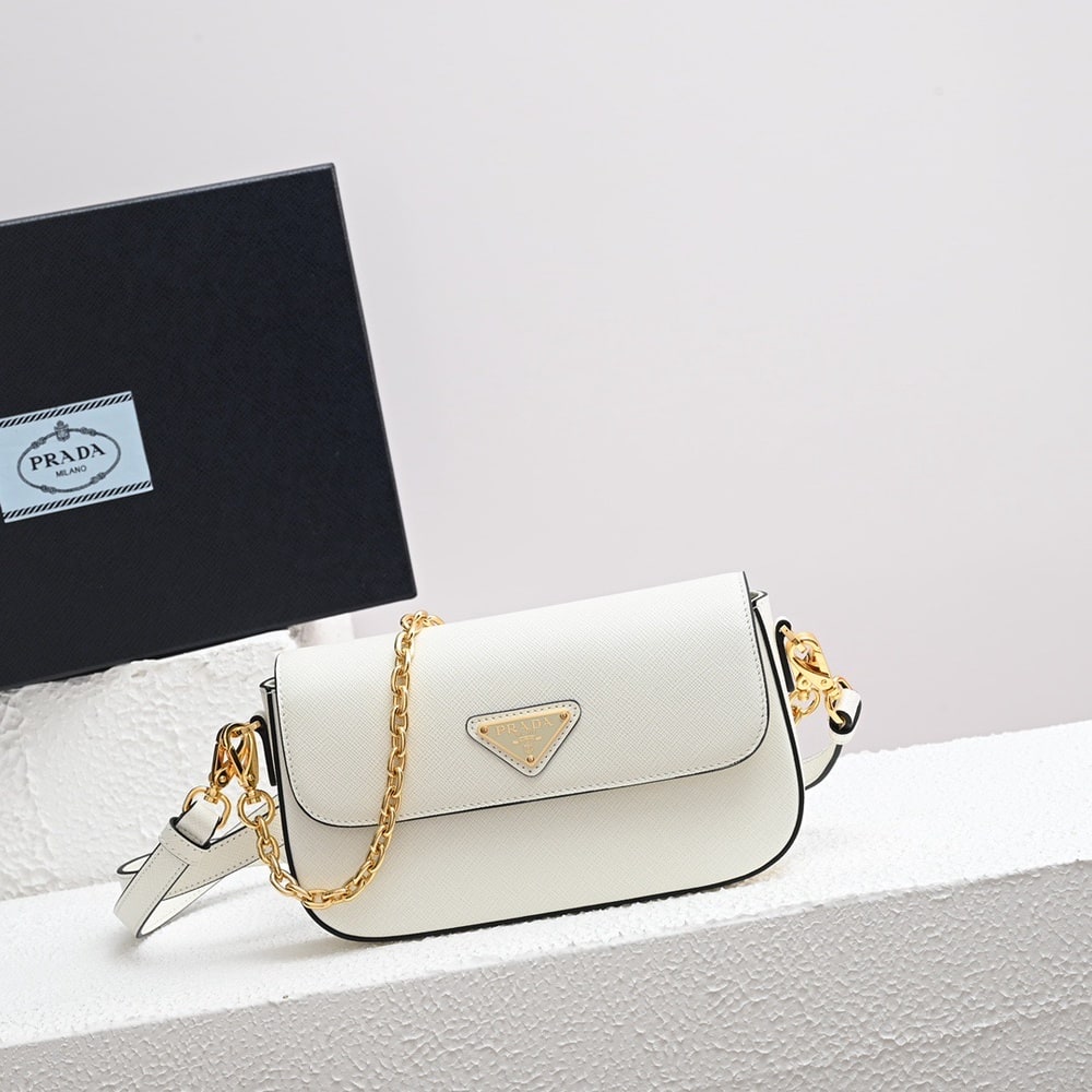 Pra*a Saffiano Leather Mini Bag(HIGH-END GRADE)